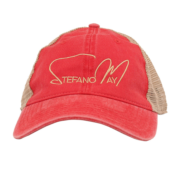 Stefano May Logo Cap (Red Wash/Tan)